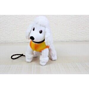 American Girl Julie's Pet Poodle Dog Plush White 5" Leash Walking Set F9500 2016